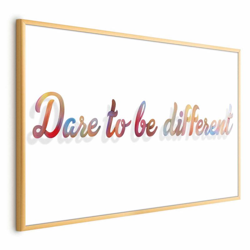 Plakat Artgeist Be different 42x29,7 cm z ramą złotą 1 szt