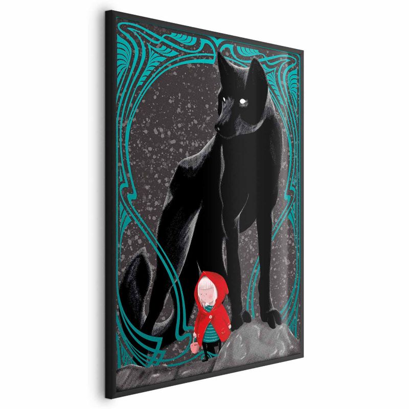 Plakat Artgeist Czerwony kapturek 60x90 cm z ramą czarną 1 szt
