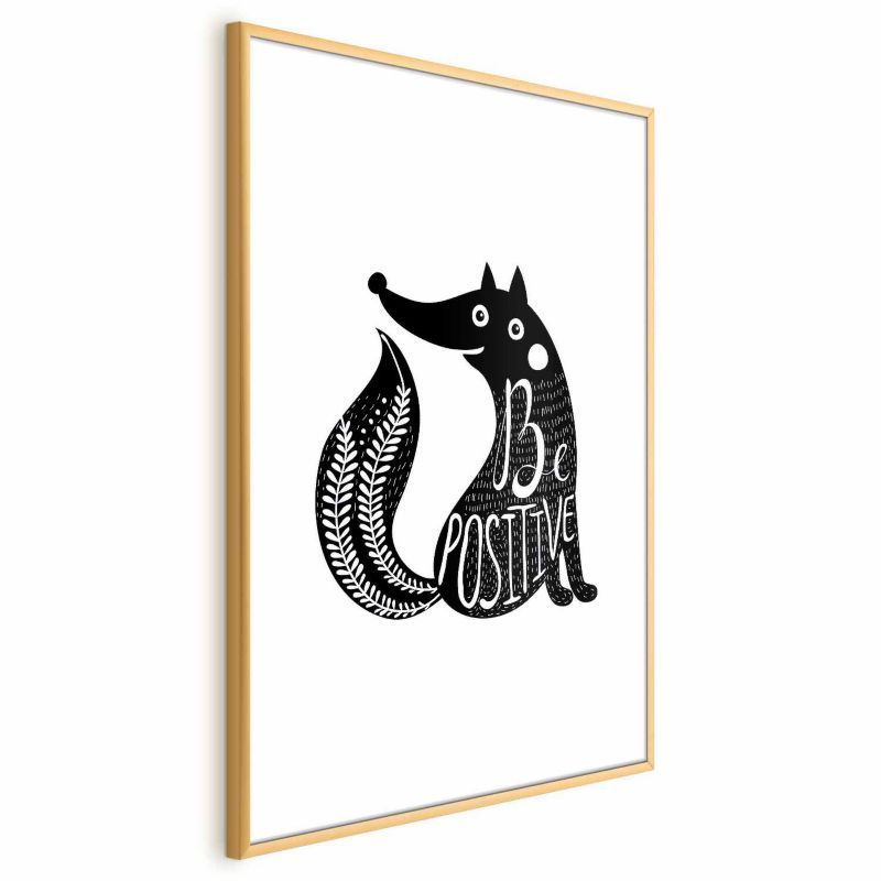 Plakat Artgeist Be positive 29,7x42 cm z ramą złotą 1 szt