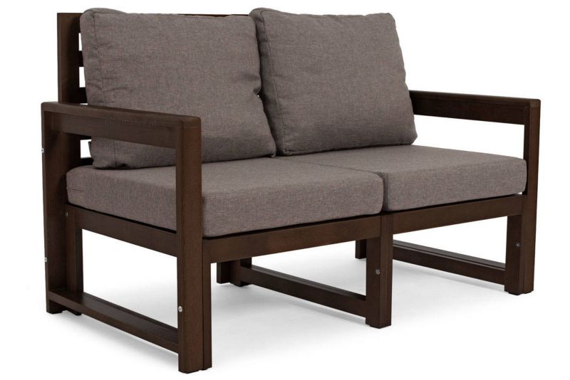 Sofa ogrodowa Bettso Malta dwuosobowa na ciemnym drewnianym stelażu grafitowy 1szt.