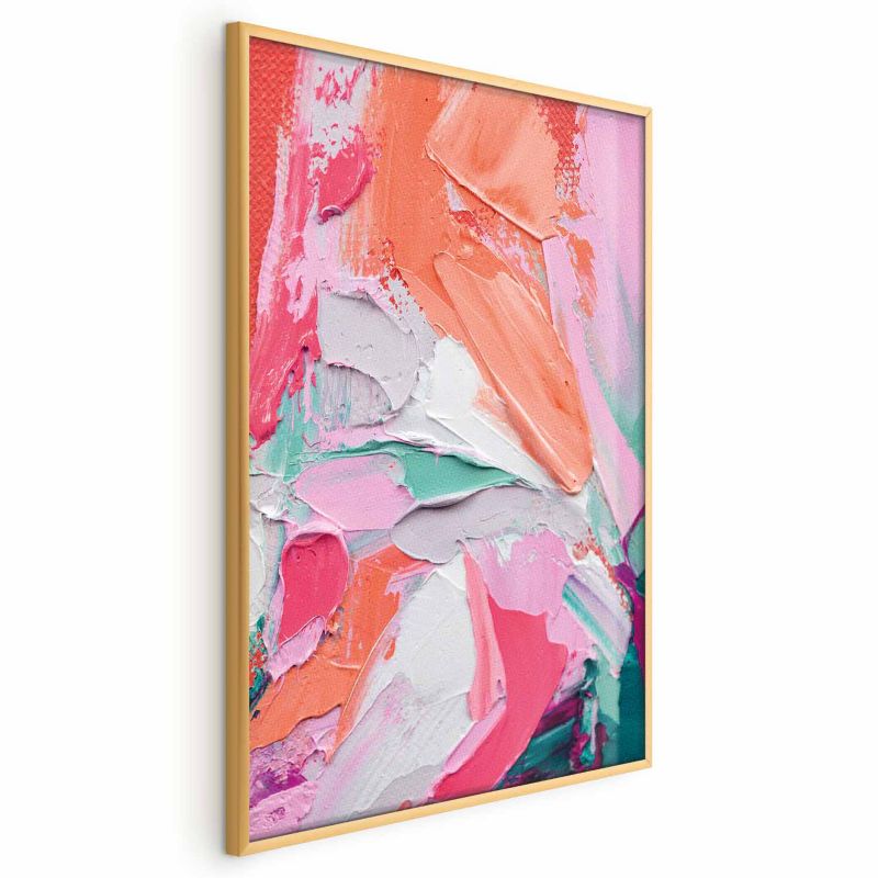 Plakat Artgeist Różowa Paleta 60x90 cm z ramą złotą 1 szt