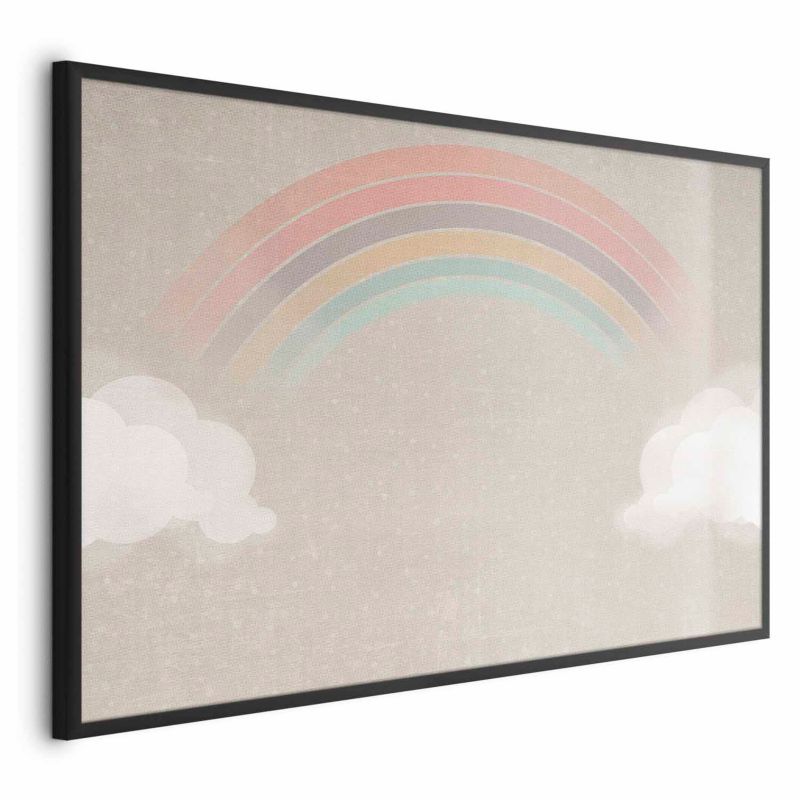 Plakat Artgeist Tęcza w deszczu 42x29,7 cm z ramą czarną 1 szt