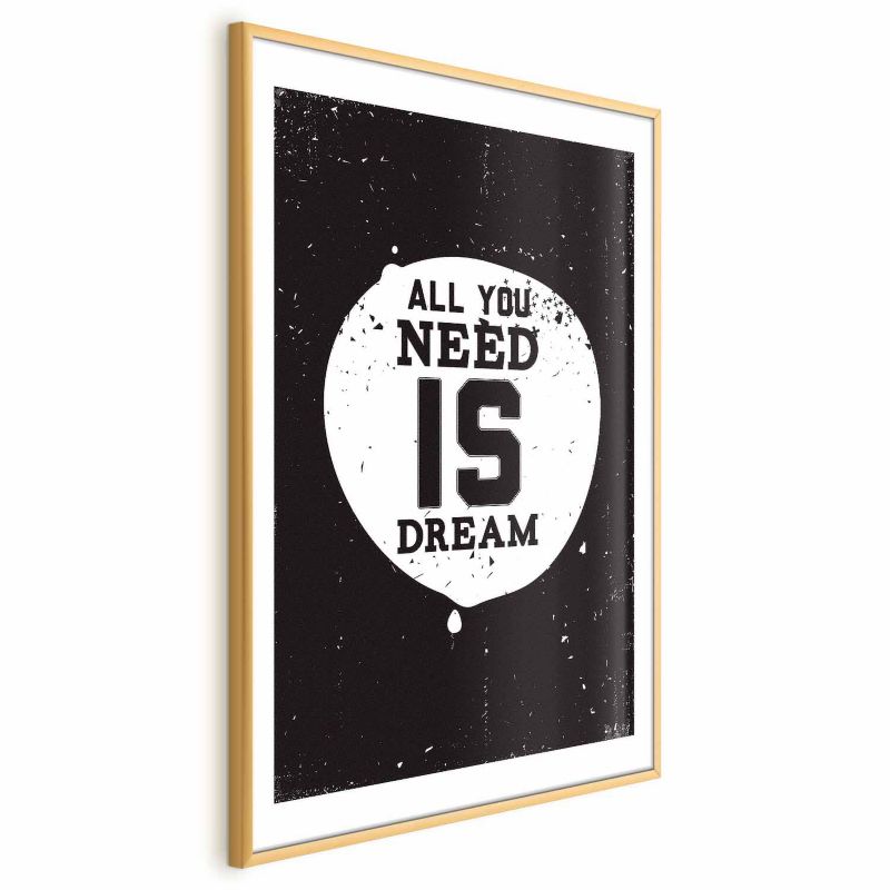 Plakat Artgeist All you need 60x90 cm z ramą złotą 1 szt