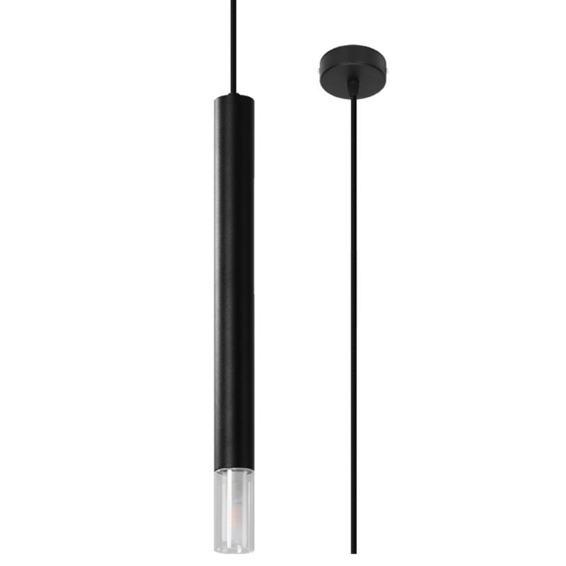 Lampa wisząca Sollux Lighting WEZYR 1 czarna 1 szt.