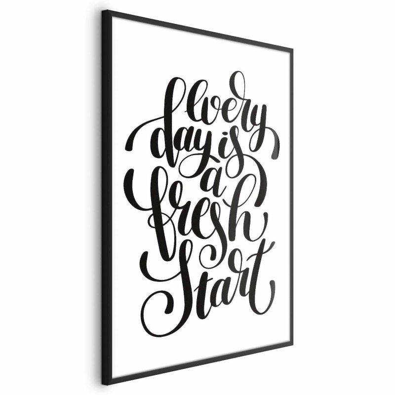 Plakat Artgeist Fresh start 21x30 cm z ramą czarną 1 szt