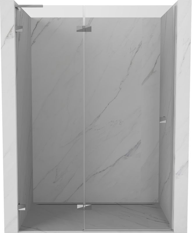 Drzwi prysznicowe uchylne Mexen Lunar L chrom transparentne 140x200 cm 1 szt.