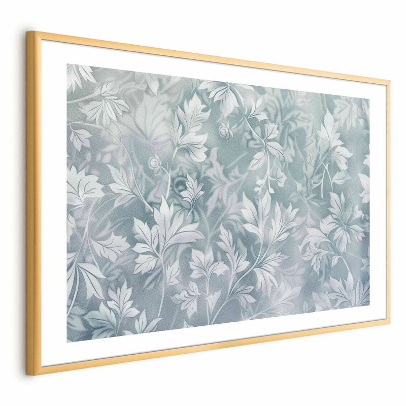 Plakat Artgeist Przetarte wzory roślinne 42x29,7 cm z ramą złotą 1 szt