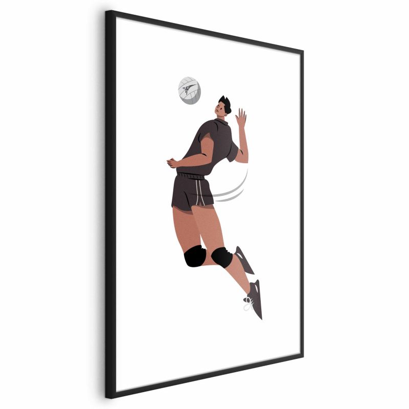 Plakat Artgeist Siatkarz 29,7x42 cm z ramą czarną 1 szt