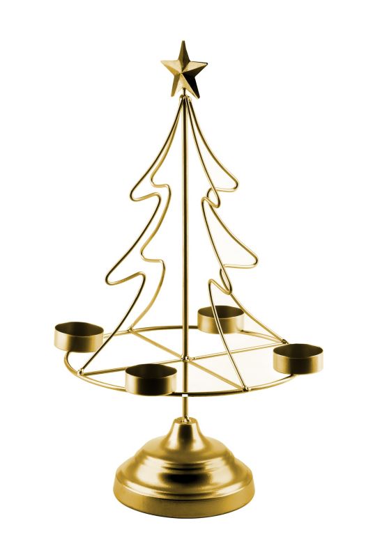 Świecznik MONDEX SANTA 235 x 380 x 110 mm Złoty 1 szt.