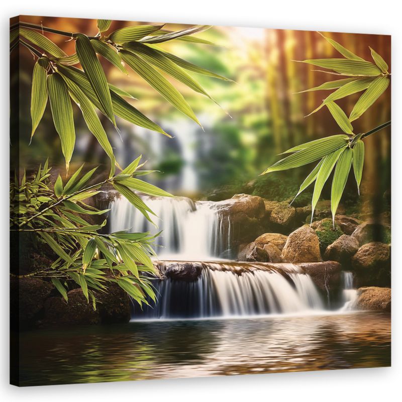 Obraz do salonu sypialni Feeby Wodospad Zen Kamienie 50x50 cm 1szt