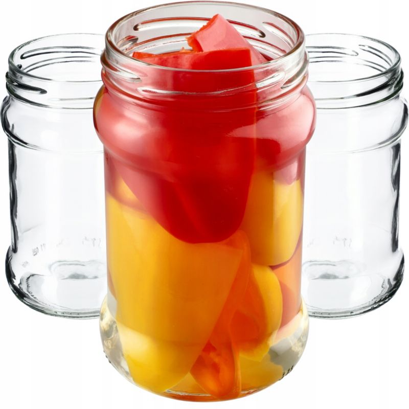 Słoiki KADAX Na Przetwory 315ml Słoik Słój Szklany Dżem miód Soki Weki 50 szt.