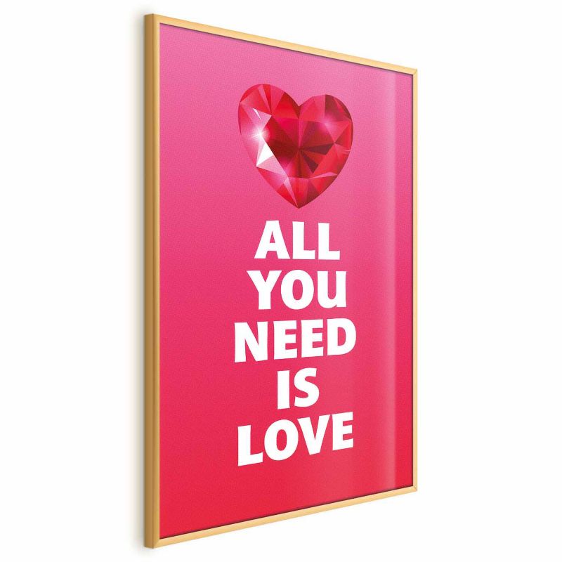 Plakat Artgeist Zjawiskowe serce 21x30 cm z ramą złotą 1 szt