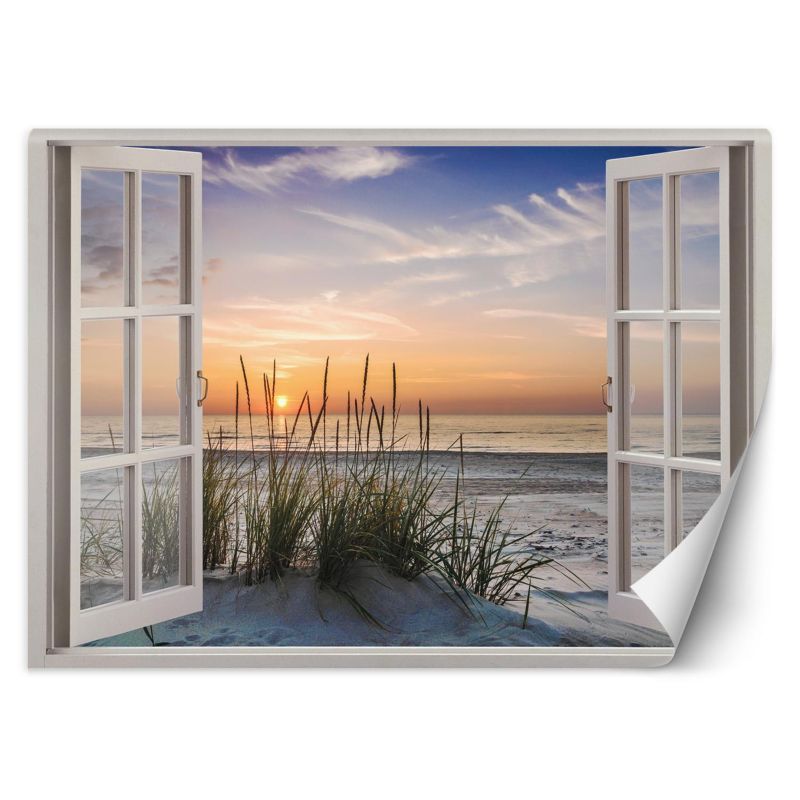 Fototapeta Feeby Okno zachodzące słońce na plaży 280x200 1 szt