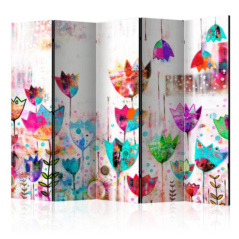 Parawan dwustronny Artgeist Kwiaty 225x172 cm Kwiaty 1 szt