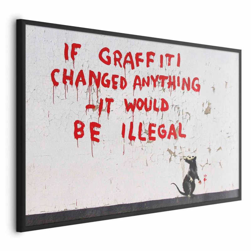 Plakat Artgeist Cytat graffiti 60x40 cm z ramą czarną 1 szt