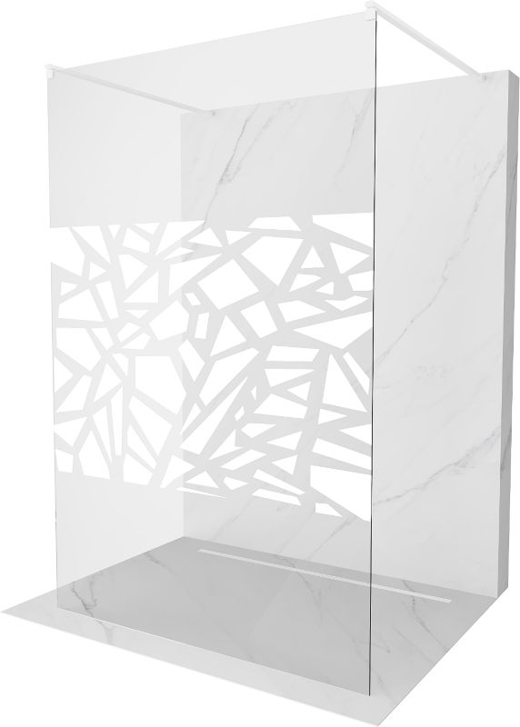 Ścianka prysznicowa Mexen Kioto biały wzór 130x200 cm 800-130-002-20-85 1 szt.
