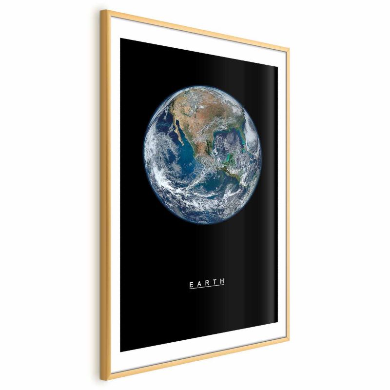 Plakat Artgeist Ziemia 29,7x42 cm z ramą złotą 1 szt