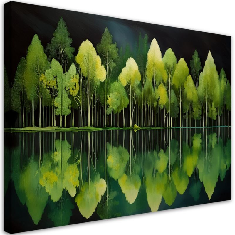 Obraz do salonu sypialni Feeby Las Natura Zielony Krajobraz 120x80 cm 1 szt