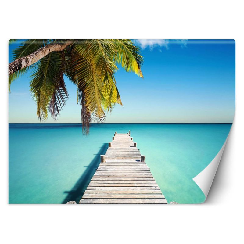 Fototapeta Feeby Tropikalna plaża palmy pomost natura 400x280 1 szt