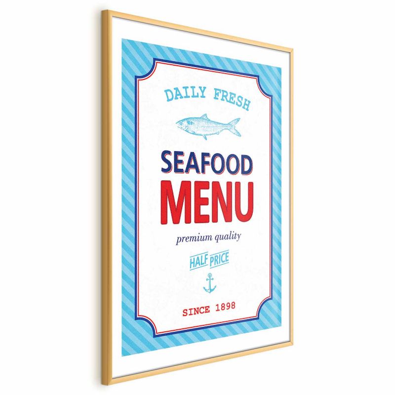 Plakat Artgeist Menu 40x60 cm z ramą złotą 1 szt