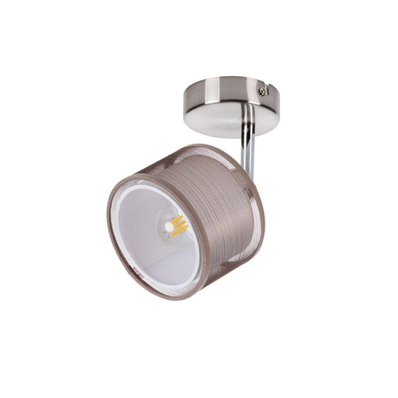 Lampa sufitowa LightLogic LL ESEK EL-1O E14 66177 regulacja tkanina nikiel satynowy 1 szt.