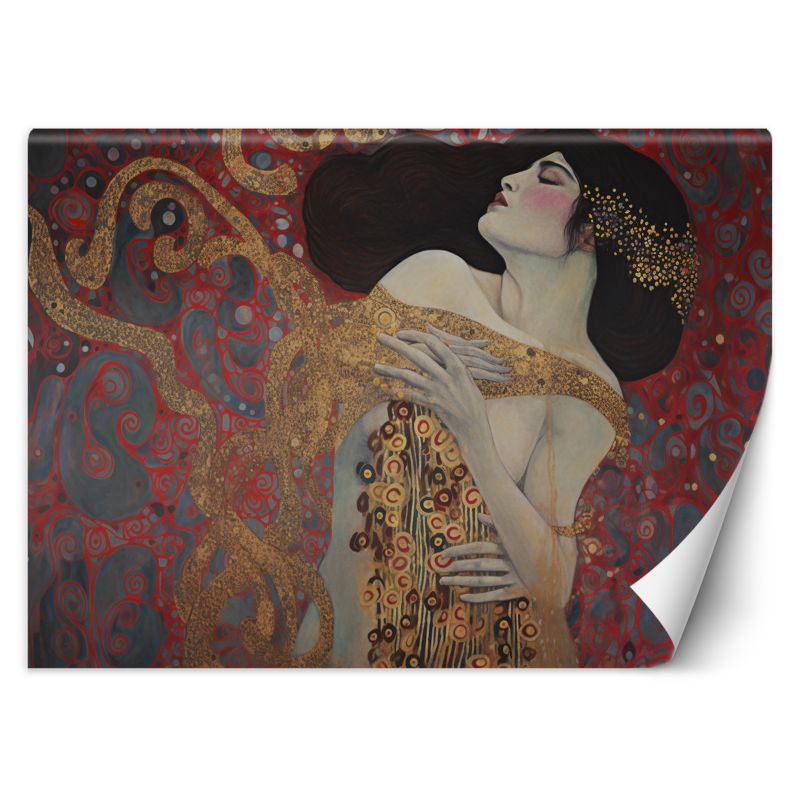 Fototapeta Feeby Kobieta czerwona abstrakcja - G. Klimt 150x105 1 szt