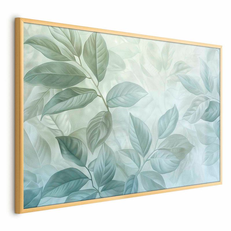 Plakat Artgeist Miętowe liście 60x40 cm z ramą złotą 1 szt