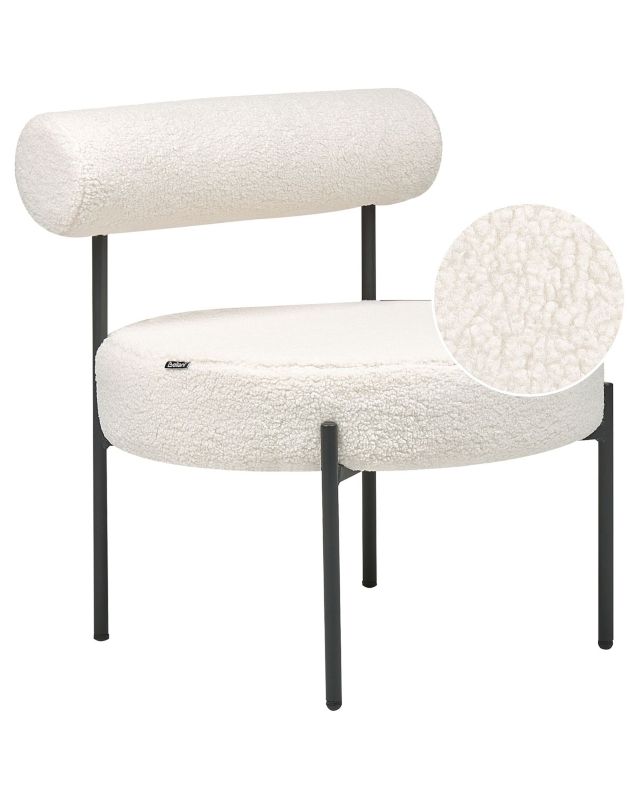 Fotel Alpha Boucle Biały 1 szt.