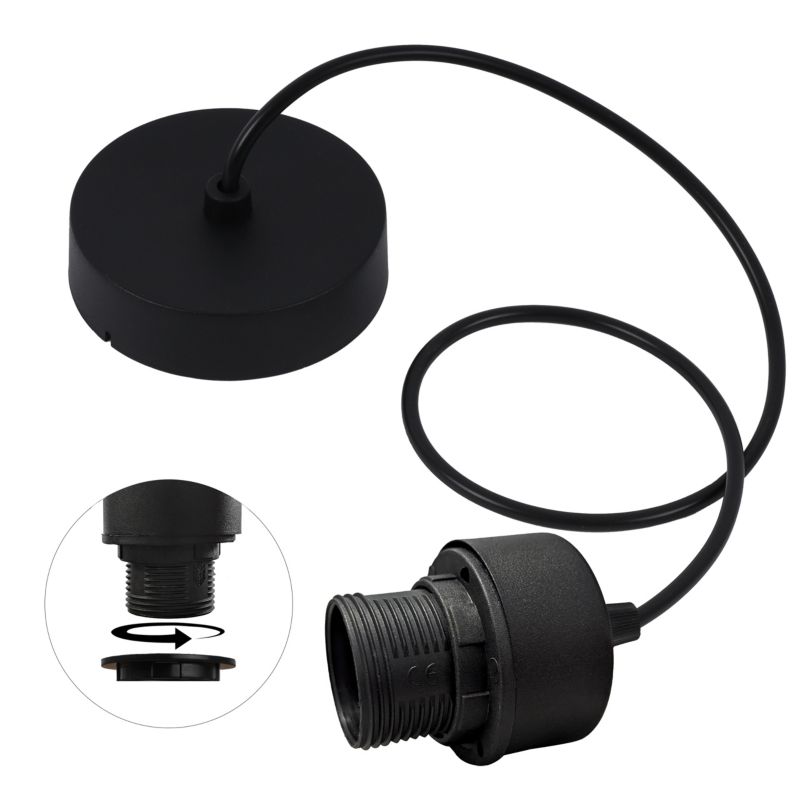 Linka zawiesie do lampy Light Home LH 1x E27 czarny 1szt.