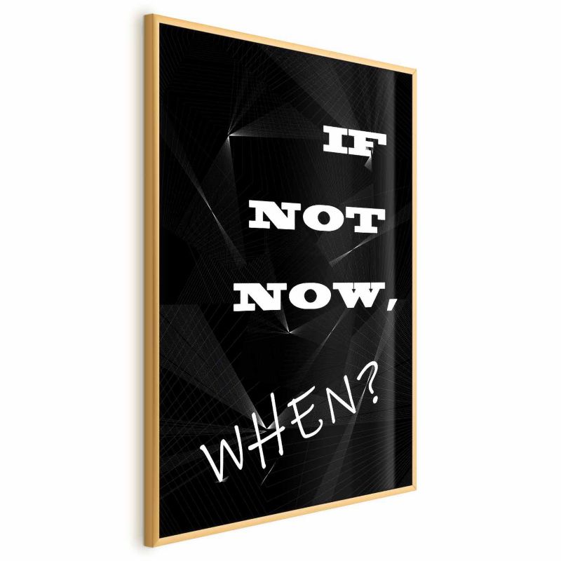 Plakat Artgeist When 21x30 cm z ramą złotą 1 szt