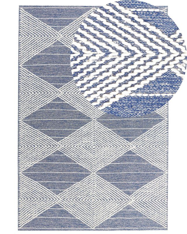 Dywan wełniany 160 x 230 cm beżowo-niebieski Datca 1 szt.