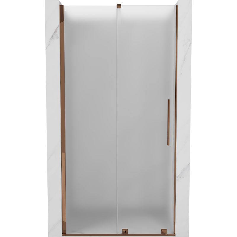 Drzwi prysznicowe rozsuwane Mexen Velar szron różowe złoto 120x200 cm 1 szt.