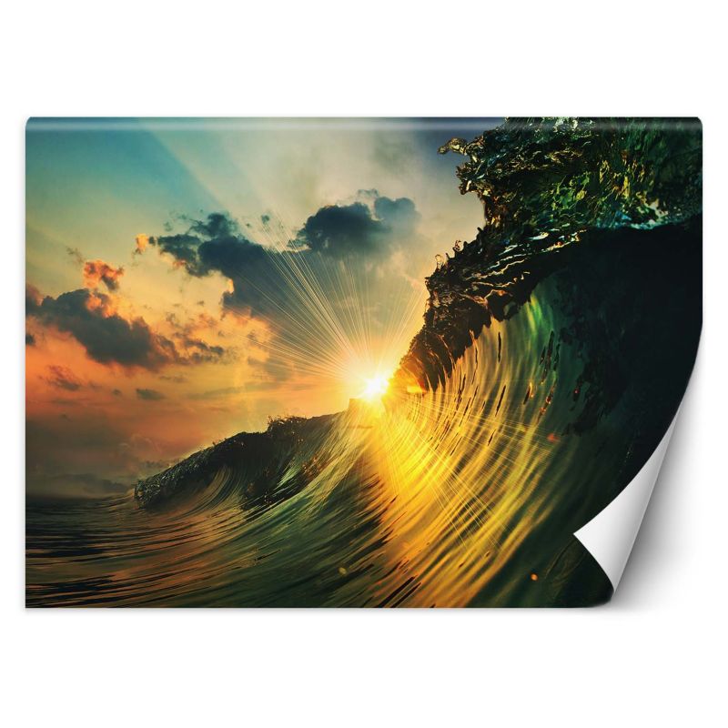 Fototapeta Feeby Zachód słońca fale 350x245 1 szt