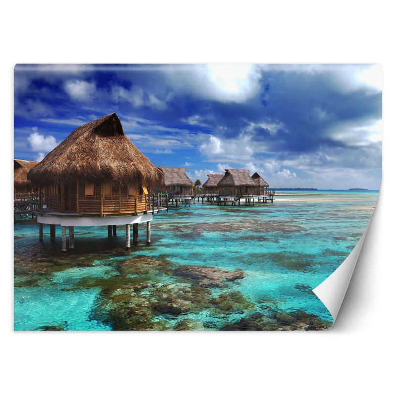 Fototapeta Feeby Domek błękitna plaża tropikalna 400x280 1 szt