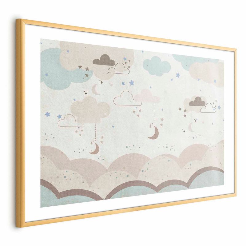 Plakat Artgeist Bajkowa noc 30x21 cm z ramą złotą 1 szt