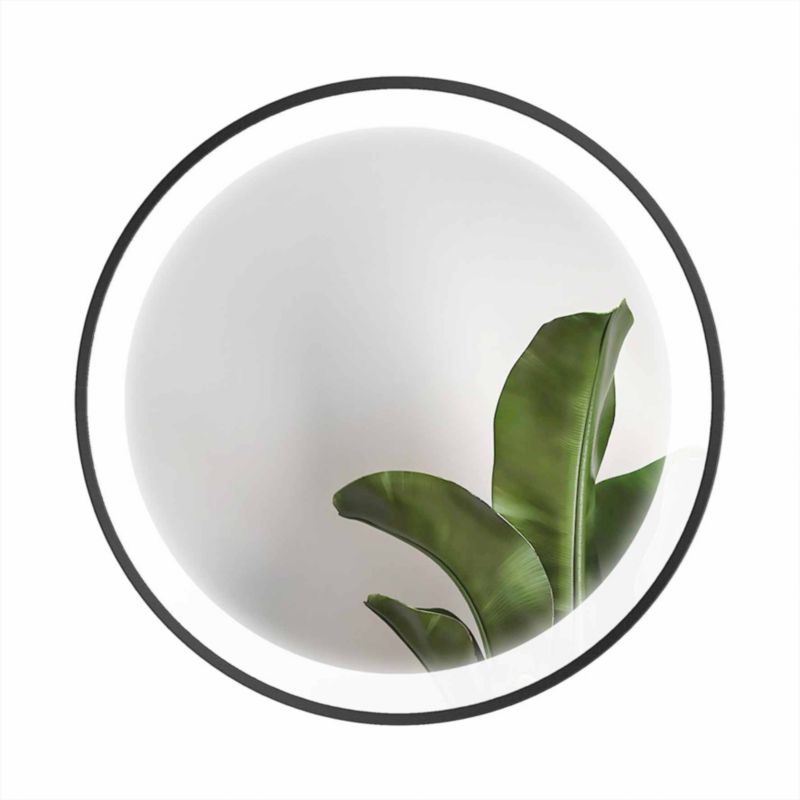 Lustro okrągłe Vetro Verde Venezia NERO 70 cm z oświetleniem LED 1 szt.