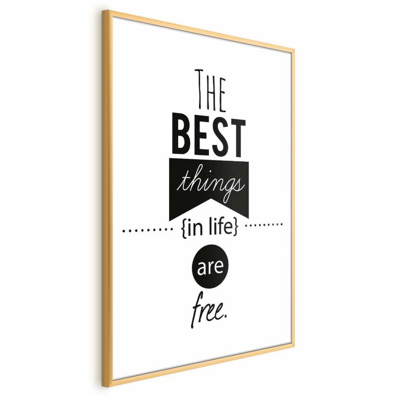 Plakat Artgeist Best things in life 40x60 cm z ramą złotą 1 szt