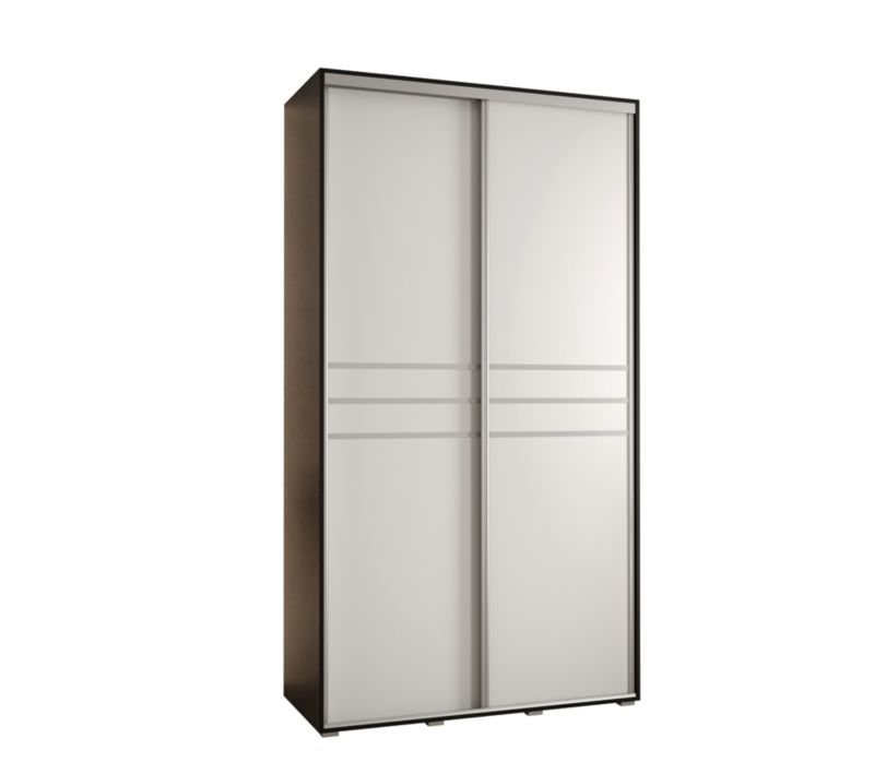 Szafa przesuwna Abiks DAVOS 10 wysoka szer.130cm czarny/biały/srebrny 1szt.