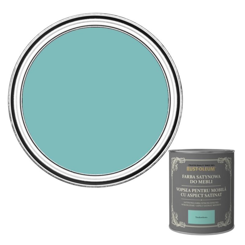 Farba do mebli Rust-Oleum turkusowy satyna 0,75 l