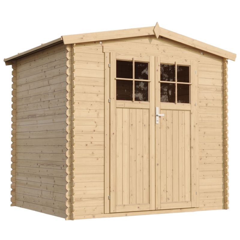 Drewniany domek ogrodowy i podłoga Timbela 4.33 m² M369FM369G zamykane drzwi, drewno naturalne, grubość deski 19 mm, 1 szt.