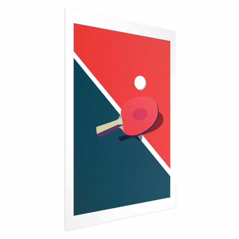 Plakat Artgeist Tenis stołowy 60x90 cm bez ramy 1 szt