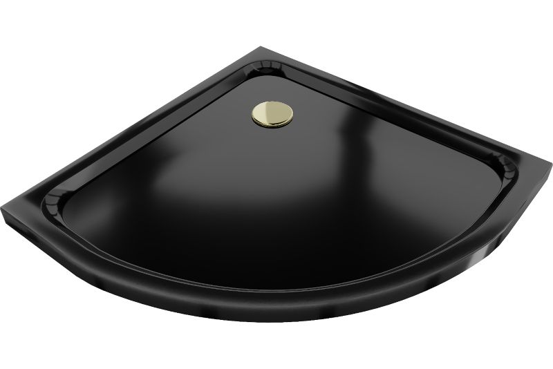 Brodzik półokrągły Mexen Flat czarny 70x70 cm 41707070G 1 szt.