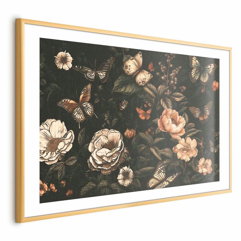 Plakat Artgeist Rustykalny ogród 30x21 cm z ramą złotą 1 szt