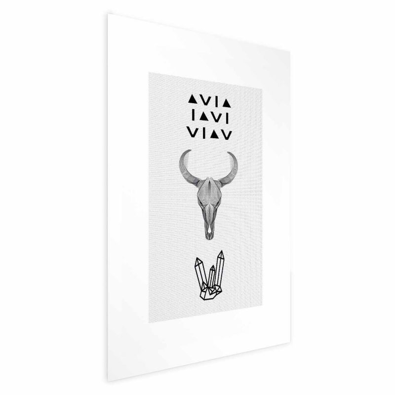 Plakat Artgeist Zwierzęca czaszka 21x30 cm bez ramy 1 szt