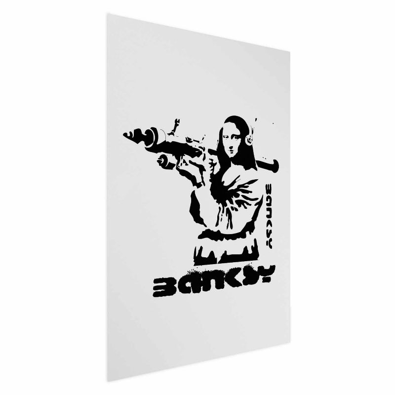 Plakat Artgeist Mona Lisa z bazuką 29,7x42 cm bez ramy 1 szt