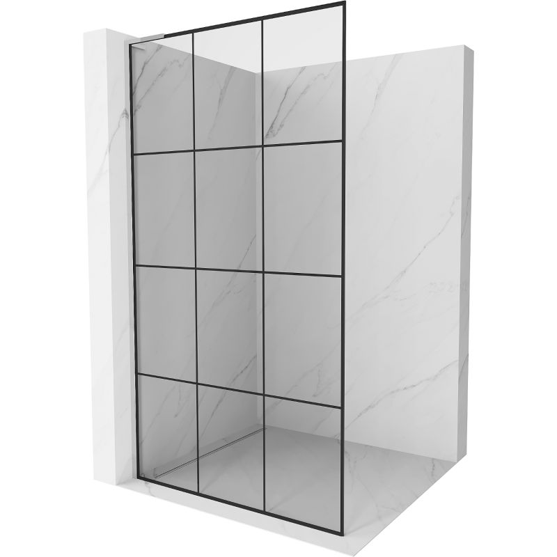 Ścianka prysznicowa walk-in Mexen Kioto L czarny wzór 100x200 cm 800-100-103-01-77 1 szt.