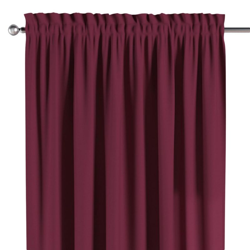 Zasłona na kanale z grzywką Dekoria 130x260 cm Cotton Panama Plum śliwkowy 1 szt.