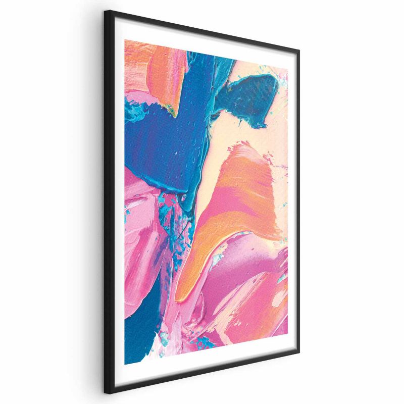 Plakat Artgeist Kolorowa Ekspresja 60x90 cm z ramą czarną 1 szt