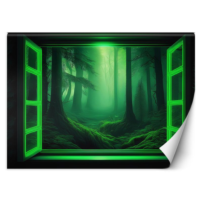 Fototapeta Feeby Widok z okna Zielony las 450x315 1 szt