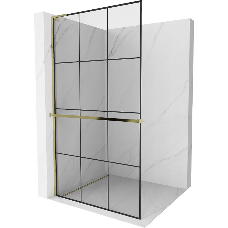 Ścianka prysznicowa Mexen Kioto+ L czarny wzór 100x200 cm 800-100-123-50-77 1 szt.
